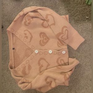 Size small pink heart cardigan